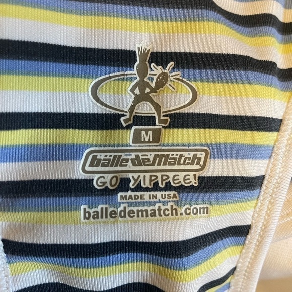 BALLE DE MATCH GO YIPPEE TENNIS DRESS NAVY, WHITE & YELLOW Size M - Picture 6 of 6